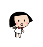 リボンのかわいい女の子（個別スタンプ：2）