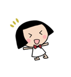 リボンのかわいい女の子（個別スタンプ：3）