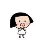 リボンのかわいい女の子（個別スタンプ：5）