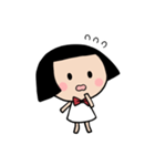 リボンのかわいい女の子（個別スタンプ：9）