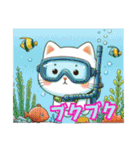 ねこさん先生の夏休みsummer vacation（個別スタンプ：15）