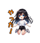 日常で使えるシンプル女の子（個別スタンプ：3）