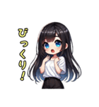 日常で使えるシンプル女の子（個別スタンプ：22）