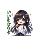 日常で使えるシンプル女の子（個別スタンプ：26）