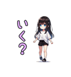日常で使えるシンプル女の子（個別スタンプ：37）