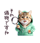 新紙幣 パーカーねこ ぽっちゃり（個別スタンプ：18）