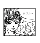 純情漫画（少女漫画）韓国語-日本語（個別スタンプ：9）