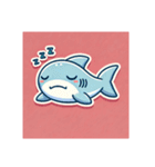 サメのかわいいスタンプ文字なし（個別スタンプ：7）