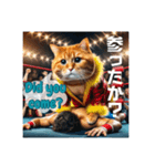 THE CAT•He is a professional wrestler（個別スタンプ：9）