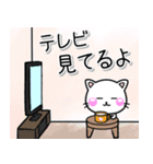 何してる？♡連絡用-ちびねこ100%（個別スタンプ：12）