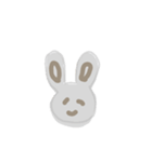 ぽわりんうさぎ（個別スタンプ：1）