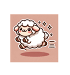 かわいいひつじのスタンプ文字なし（個別スタンプ：1）