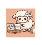 かわいいひつじのスタンプ文字なし（個別スタンプ：2）