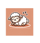 かわいいひつじのスタンプ文字なし（個別スタンプ：3）