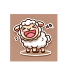 かわいいひつじのスタンプ文字なし（個別スタンプ：5）