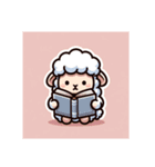 かわいいひつじのスタンプ文字なし（個別スタンプ：7）