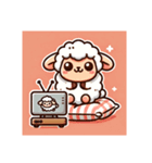かわいいひつじのスタンプ文字なし（個別スタンプ：8）