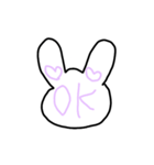 うさぎ文字版（個別スタンプ：3）