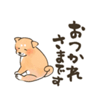 にっこり柴犬と筆文字スタンプ♡毎日使える（個別スタンプ：14）