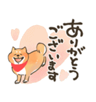 にっこり柴犬と筆文字スタンプ♡毎日使える（個別スタンプ：19）