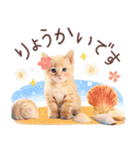 夏の猫ちゃんスタンプ♪（個別スタンプ：22）