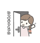 みつあみヘアの女の子♡日常スタンプ（個別スタンプ：4）