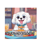 かわいい犬 マルチーズ（個別スタンプ：11）