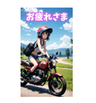 夏色バイク女子 BIG（個別スタンプ：11）