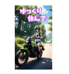 夏色バイク女子 BIG（個別スタンプ：25）