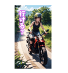 夏色バイク女子 BIG（個別スタンプ：27）