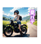 夏色バイク女子（個別スタンプ：36）