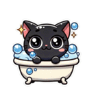 黒猫のいろいろスタンプ（個別スタンプ：10）