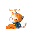 かわいいネコのハロウイン パート（個別スタンプ：16）