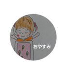 かわいい女の子の家族（個別スタンプ：3）