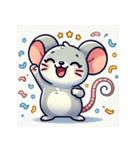 感情豊かなネズミ（個別スタンプ：7）