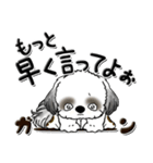 Black ＆ White シーズー犬 『親って大変』（個別スタンプ：19）