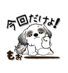 Black ＆ White シーズー犬 『親って大変』（個別スタンプ：28）