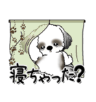 Black ＆ White シーズー犬 『親って大変』（個別スタンプ：37）