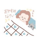 ほんわか 女の子とねこのスタンプ（個別スタンプ：14）