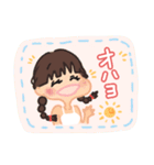 真夏に恋する女の子（個別スタンプ：1）