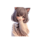 可愛い猫耳の女の子は甘えん坊（個別スタンプ：39）