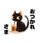 黒猫の夏スタンプ（個別スタンプ：6）