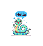 かわいいへびの日常 LINEスタンプ（個別スタンプ：1）