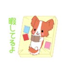 ちびパピヨン10【いま何してる？】（個別スタンプ：10）