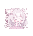 少しオタクなおっとりくま耳女子（個別スタンプ：3）