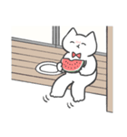 赤推しねこ(夏)（個別スタンプ：13）