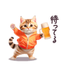 お酒大好き パーカーねこ ぽっちゃり（個別スタンプ：22）