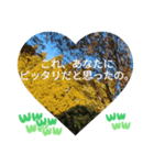 お疲れ様、お疲れ様。日本の紅葉季節は和む（個別スタンプ：34）