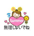 夏を感じる♡かわいいママ（個別スタンプ：16）