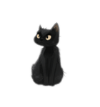 Sharp-eyed black cat（個別スタンプ：27）